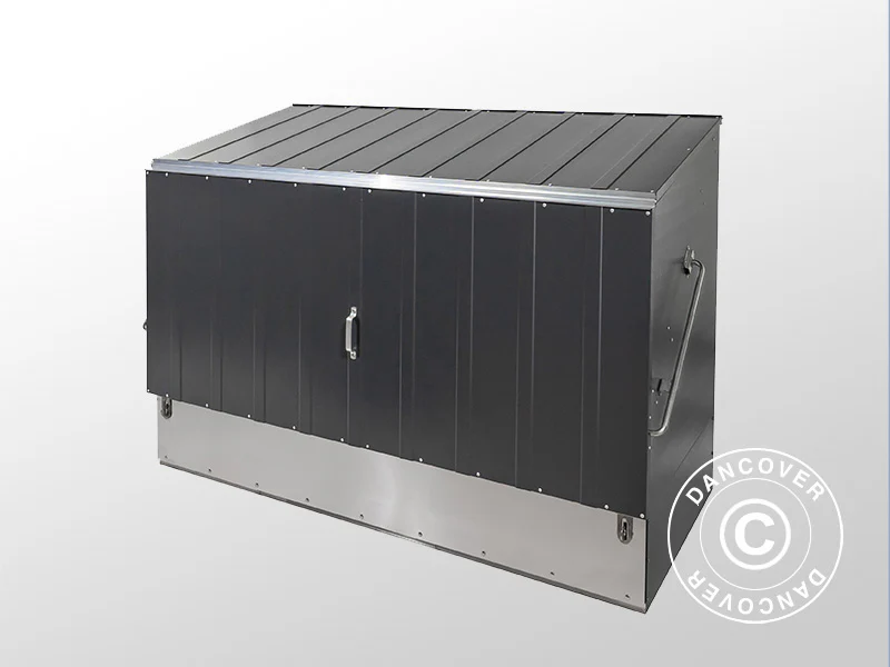 Aufbewahrungsbox für Fahrräder mit Rampe, Protect-a-Cycle, Trimetals, 1,96x0,89x1,33m, 1,74m², Anthrazit – Image 8