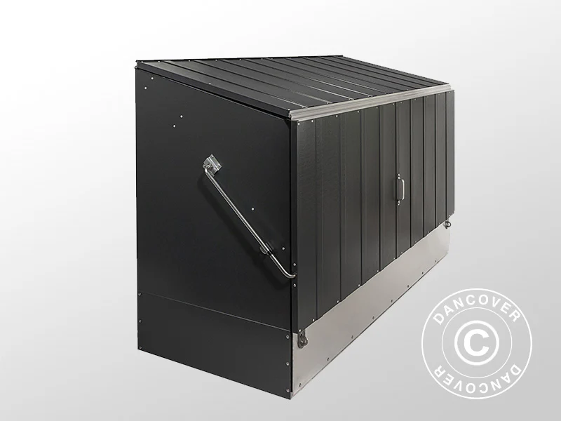 Aufbewahrungsbox für Fahrräder mit Rampe, Protect-a-Cycle, Trimetals, 1,96x0,89x1,33m, 1,74m², Anthrazit – Image 9