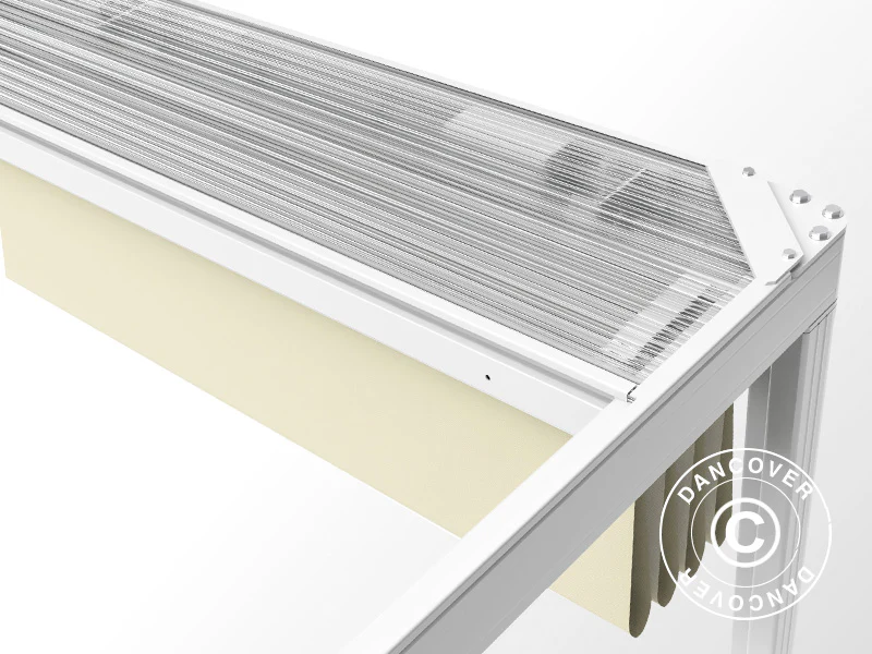 Pergola Pavillon San Fernando, 4x4m, Weiß/Beige – Image 9